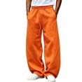 thumbnail image 3 of Mens Sweatpants with Pockets Loose Casual Barrel Sweat Pants,Drawstring Elastic Waist Curved Seam Wide Leg Athletic Pants for Running, 3 of 6