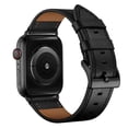 thumbnail image 2 of BANDOVA Premium Leather Band Compatible with Apple Watch 38/40/41/42mm(Series 11/10), Classic Business Replacement Strap for Women Men, Black, 2 of 7
