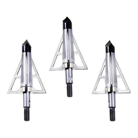 Velox CX Terminus Three Blade Crossbow Broadhead, 100-Grain, 3-Pack, Aluminum and Steel, 14694, Silver/Black