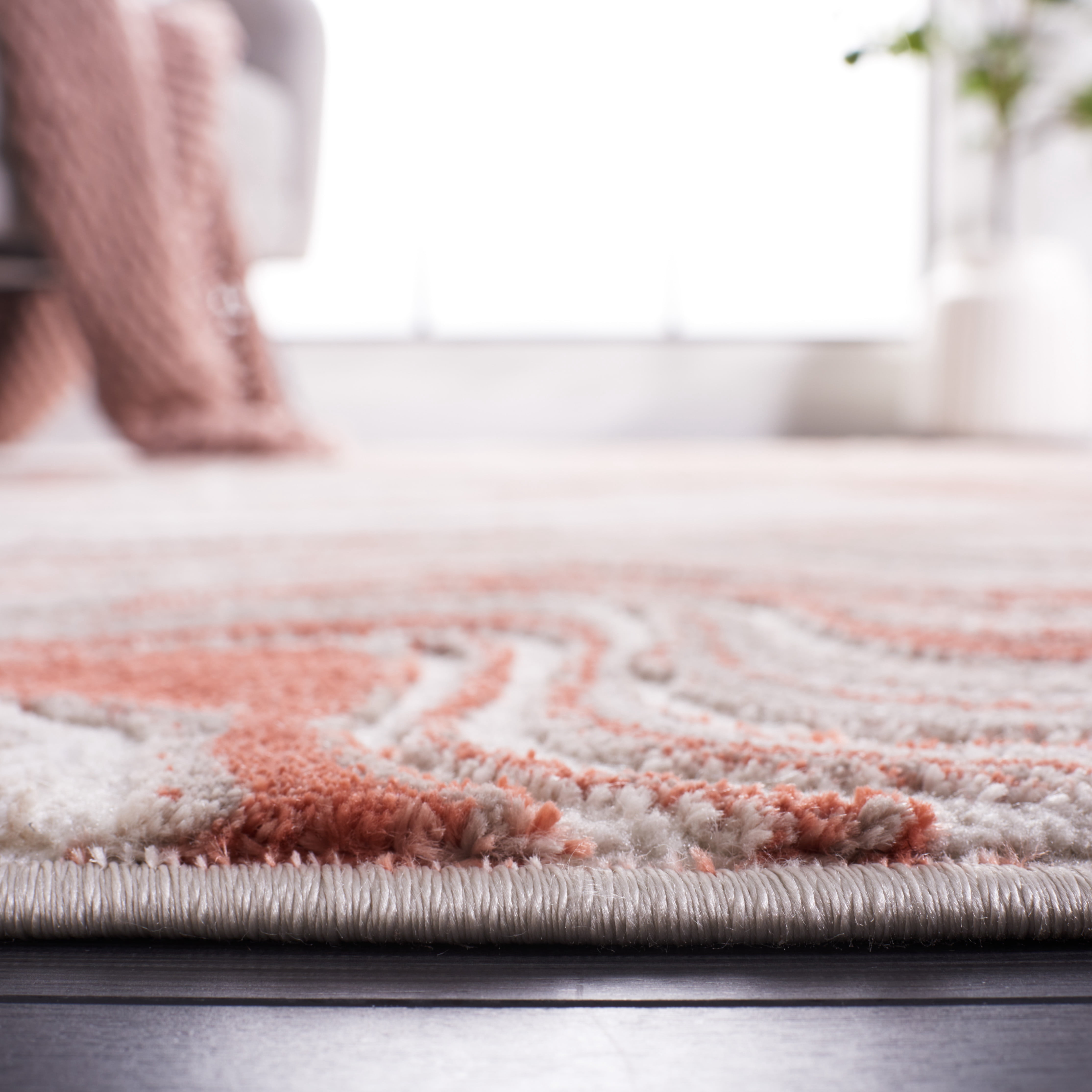 Safavieh Meadow Joey Abstract Area Rug, Rust/Ivory, 8' x 10'