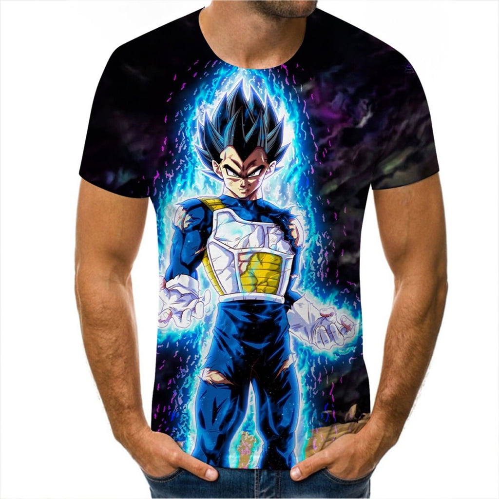Boy Men Dragon Ball Goku 3D T-Shirts Short Sleeve Vegeta Cycling Super Saiyan US