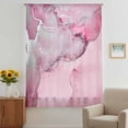 thumbnail image 3 of Marble Pink Sheer Curtains 96 Inches Long, Modern Abstract Ink Painting Luxury Light Filering Curtains, Privacy Drapes Simi Floor to Veiling Curtain for Living Room Bedroom Large Window Treatment, 3 of 9