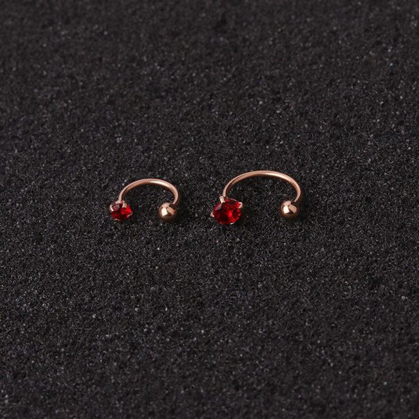 1pc 6/8mm Acero inoxidable circón Cz aro tragus cartílago hélice Stud pendiente Conch Rook Daith lóbulo oreja tornillo Piercing joyería Tan Jianjun unisex