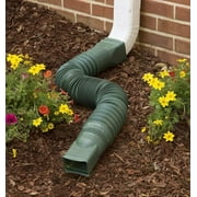 Flex-Drain Downspout Extension Flex-A-Spout - Bendable Plastic - 2 Pack, Green