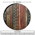 thumbnail image 2 of Spare Tire Cover 13 Inch American Flag Vintage Wheel Protectors Tyre Covers Weatherproof Wheel Covers Independence Memorial Day Fit for Trailers SUV Off-Road Vehicle Camper And Trucks, 2 of 8