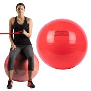 THERABAND Standard Exercise Ball, 22" Red Stability Trainer for 5'1"–5'6" Users, Yoga & Pilates Ball, Balance & Core Trainer, For Athletes Fitness at Gym & Home