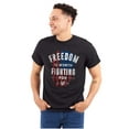 thumbnail image 3 of Freedom Fight Tactical American Flag Men's Graphic T Shirt Tees Brisco Brands M, 3 of 6