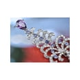 thumbnail image 5 of Beautiful Dazzling Purple Crystal Element Teardrop Dangle Earrings, 5 of 6