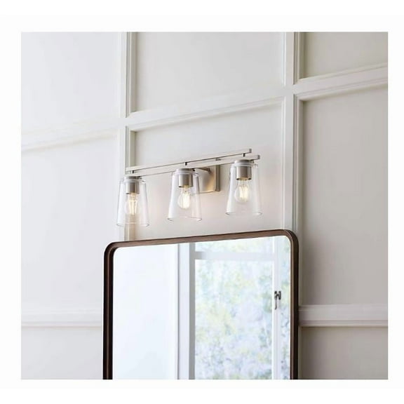 allen   roth Houlton 22-Inches 3 -Light Brushed Nickel Modern/contemporary Vanity light