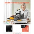 thumbnail image 3 of 2-in-1 Sublimation Heat Press 15x15 Inch for Custom Apparel & Accessories, 3 of 10