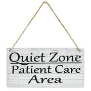 Decor Hanging Sign Quiet Zone Patient Care Area Wooden Door Sign Wood Hanging Decoration Decorative Sign For Home Decor 12X6 In