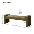 thumbnail image 6 of Tina's Home 58'' Upholstered Bench Chenille Boucle Modern Accent Bench End of Bedroom Entryway Moss, 6 of 7