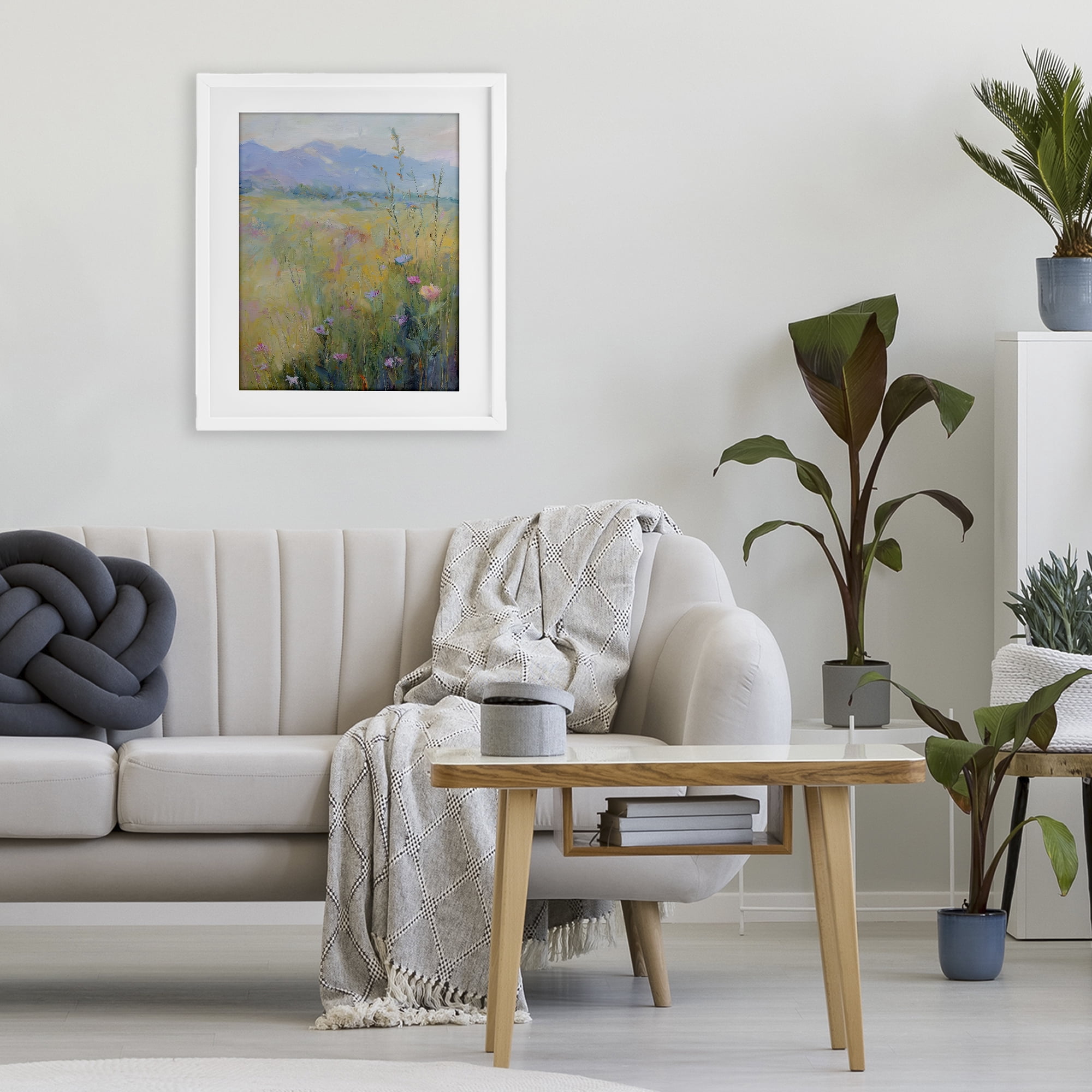 Stupell Industries Peaceful Meadow's Embrace White Framed Print Under Glass, design by Svetlana Aleynikova