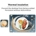 thumbnail image 6 of Square Leather Placemat Set One SizeX2 Heat-Resistant Washable Kitchen Table Decorations Sleeping Cat, 6 of 8