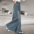 thumbnail image 4 of Spazoro Girls Jeans, Wide Leg with Pockets Baggy Elastic Waist Fashion Denim Pants Blue Size 5-15, 4 of 8