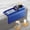 Blue, variant on Black Foldable Sofa Armrest TV Tray Table with 2 Cork Coasters