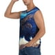 thumbnail image 3 of Fotbe Moonlit Blue Wolf Men's Camiseta sin Mangas Estampada para Hombres, Playera Casual para Gimnasio, Entrenamiento, Playa-Large, 3 of 7