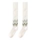 thumbnail image 1 of Calcetines hasta la rodilla para mujer, calcetines suaves y elegantes de invierno, medias largas de tubo de forro polar Verde, 1 of 9
