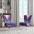 thumbnail image 2 of Designart "Dreaming in Indigo II" Purple Abstract Landscape Upholstered Accent Chair - Modern Arm Chair For Bedroom, 2 of 5