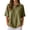 Green, variant on Womens Polo Shirts Short Sleeve Solid Waffle Knit Polo Shirt Casual Collar Button Front Top Beige L