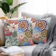 thumbnail image 2 of Boho Floral Throw Pillow Covers 24x24 Inch Set of 2, Spring Vintage Abstract Art Flowers Waterproof Outdoor Pillow Covers, Decorative Cushion Pillowcases for Couch, Sofa, Bed, Garden, Patio, 2 of 9