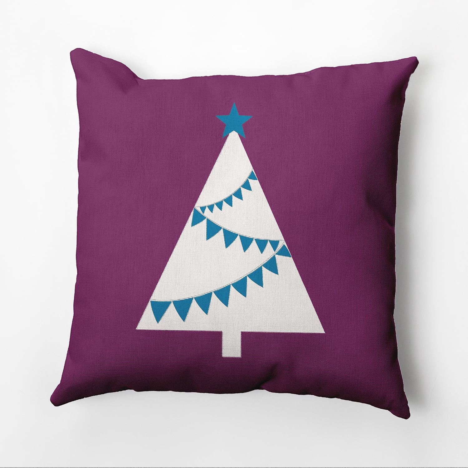 16" x 16" Simply Daisy Garland Tree Polyester Accent Pillow, Purple (1 Count)