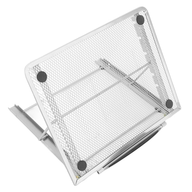 Support Ordinateur Portable de Bureau, Support Ordinateur Portable Universel Sûr 6 Niveaux Inclinable Réglable pour le Refroidissement Noir, Argent