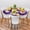 A-031, variant on Round Fitted Tablecloth, Easter Eggs Cute Bunny Elastic Edge Table Cover Wipeable Round Table Cloth for Indoor Outdoor Use Fits Tables up to 45-50inch Diameter
