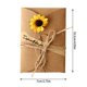 thumbnail image 3 of Tarjeta De Felicitación Con Flores Secas Diseño Ecológico Único Papel Kraft Marrón Reciclado Los Amantes De La Naturaleza Celebran Con Belleza Natural, 3 of 5