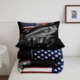 thumbnail image 5 of Pike Fish Comforter Set Queen Size Fishing and Hunting Themed Bedding Sets for Adult American Flag Deer Bedding Comforter Sets Hunting Deer Down Comforter Animal Duvet Set, 5 of 7