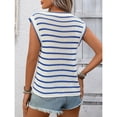 thumbnail image 4 of Womens Sweater Vest Top Striped Sleeveless Lightweight Knit Tank Tops 2026 Summer Spring Clothes Vacation Outfits Blue M, 4 of 4