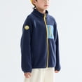thumbnail image 5 of Mepaouo Toddler Fleece Jacket Kids Lightweight Outerwear Boys Girls Long Sleeve Fall Winter Coat Blue 11-12 Years, 5 of 8