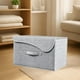 thumbnail image 5 of Caja de almacenamiento plegable con tapa curva, de tela, 38 x 25 x 25 cm, color gris, de poliéster. Organizador para ropa, juguetes y artículos del hogar (1 u Rkxzt, 5 of 7