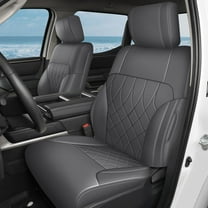 AOMSAZTO Custom Fit for 2022 2023 2024 Toyota Tundra Seat Covers CrewMax&Double Cab,Full Set Faux Leather for Toyota Tundra Truck Pickup Car Seat Covers