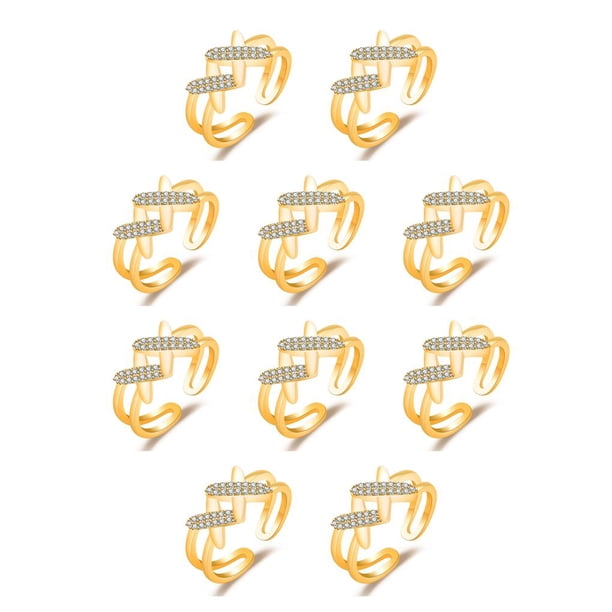 Minnieouse Anillo abierto ajustable para mujer, nudillo de mano para esposa, joyería para fiesta, aniversario, Club, regalo para hija, accesorios de Type1 NO1 Minnieouse CBP235061
