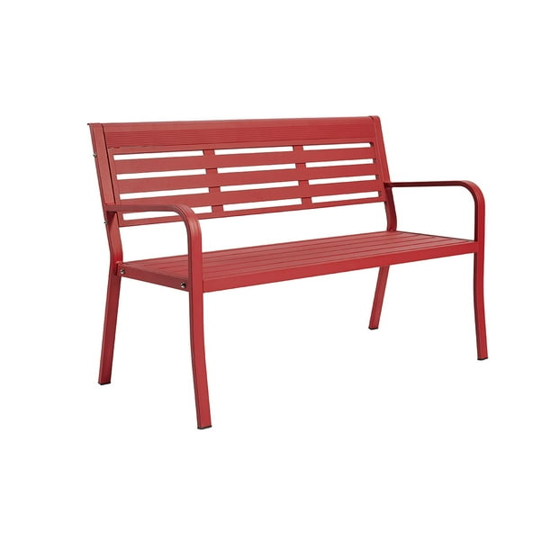 Banca para exterior Torino Estilo Industrial Color Rojo GAIA Torino