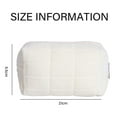 thumbnail image 2 of Plush Makeup Bag Cosmetic Bag for Women,Zipper Large Solid Color Travel Toiletry Bag Travel Make Up Toiletry Bag Washing Pouch - White, 2 of 5