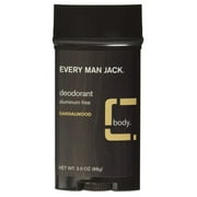 Every Man Jack Deodorant Stick, Sandalwood 3 Oz (Pack Of 6).