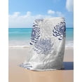 thumbnail image 4 of Blue White Beach Towels Oversized Super Absorbent, Abstract Grey Chrysanthemum Flower Floral Lightweight Bath Towel Quick Dry Sets For Bathroom/Pool/Rv Camping/Beach Play/Gym Room/Picnic 35"x70", 4 of 8