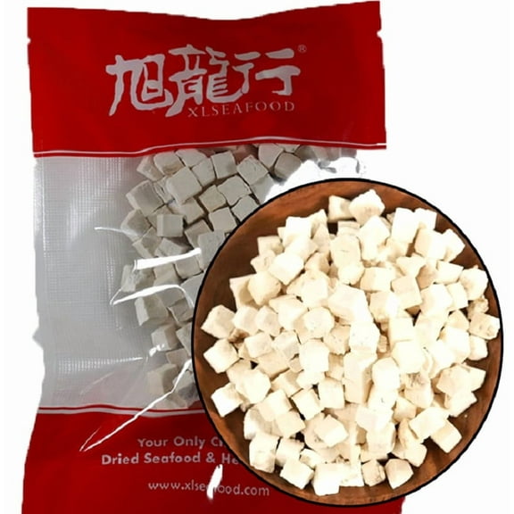 Xlseafood Premium Unsulphure Dried Wild White Poria Cocos 美国旭龙行特级无漂白无硫 方茯苓粒0.5磅