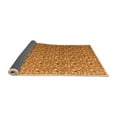 thumbnail image 2 of Ahgly Company Indoor Round Abstract Orange Modern Area Rugs, 4' Round, 2 of 4