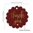 thumbnail image 6 of Inkdotpot Gold Foil Paper Hang Tags Thank You Bridal Shower Favor Tags 100 Piece, 6 of 7