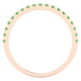 thumbnail image 5 of 0.57 ct Brilliant Round Cut Simulated Green Diamond 14k Rose Gold Stackable Band SZ 5.25, 5 of 6