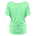 thumbnail image 3 of Made by Johnny Women's Dolman Drape Top with Side Shirring XXL MINT, 3 of 4