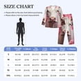 thumbnail image 4 of Picia Flower White Cow Pattern Men’s Long-Sleeve Sleepwear Set - Soft 2-Piece Loungewear with Pockets, Comfy PJs for Relaxing Nights-Large, 4 of 7
