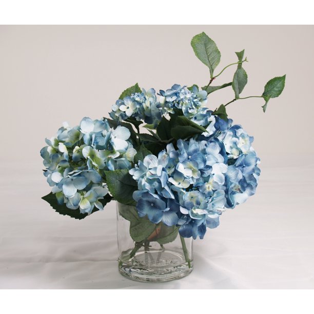 Blue hydrangeas