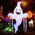 thumbnail image 1 of Costway 5 FT Tall Halloween Inflatable Hanging Ghost Blow-up Yard Decoration w/LED Light, 1 of 10