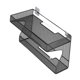 thumbnail image 4 of Cesta de pared para enrutador, soporte de instalación sin taladro, 2 capas, enchufe de administración 30CMX10CMX20CM, 4 of 7