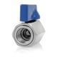 thumbnail image 4 of Válvula de bola QWORK Mini 304 de acero inoxidable 1/4 NPT, paquete de 2, 4 of 5