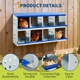 thumbnail image 3 of Lumiparty 8-Compartment Galvanized Steel Chicken Nesting Box with Rollaway Design, Blue, 3 of 7